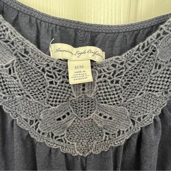 American Eagles Lace Trim Casual Tank Top - Picture 3 of 5